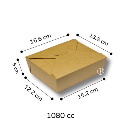 Caja kraft cierre cruzado 1080 cc 300 unidades