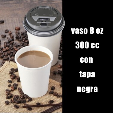 VASO KRAFT 8oz CON TAPA 300 cc X CAJA