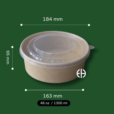 BOWL KRAFT 1300 CC CON TAPA PP 300 unids