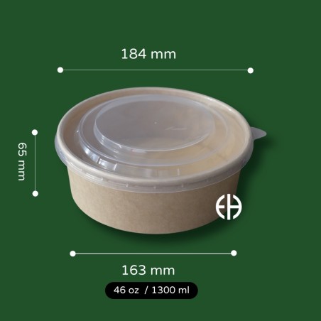 BOWL KRAFT 1300 CC CON TAPA PP 300 unids