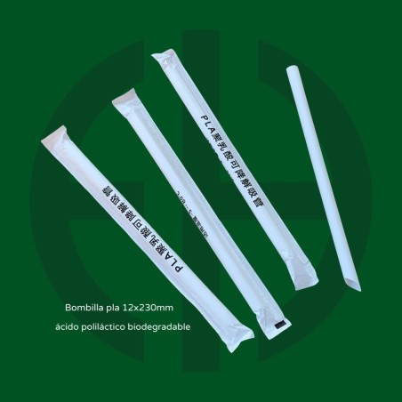 bombilla para bubble tea  12x230mm 100 unids.
