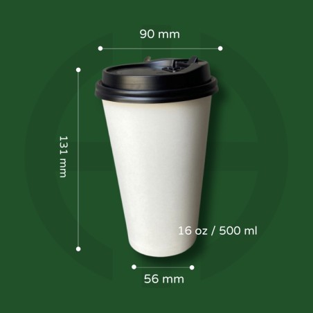 vaso kraft 16oz 500cc con tapa x 1000 unidades