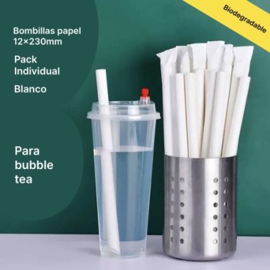 bombilla papel 12x230mm 100 unids