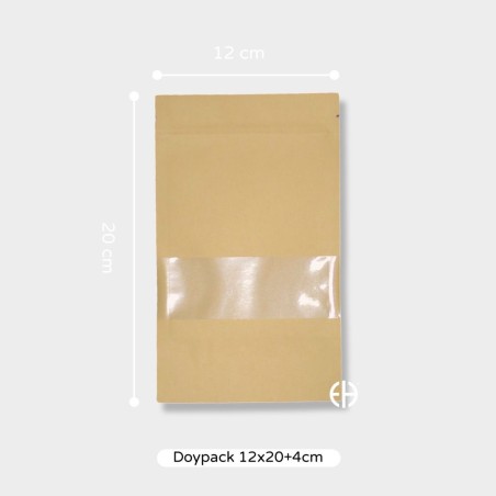 bolsa kraft doypack  12x20+4cm x 50 unidades