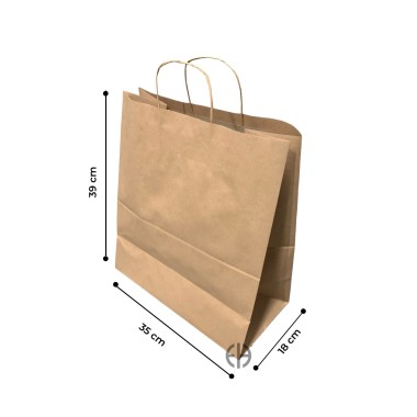 bolsa con manilla 35x18x39cm 250 unids.