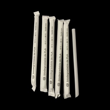 Bombilla biodegradable para bubble tea 12x230mm 2000...
