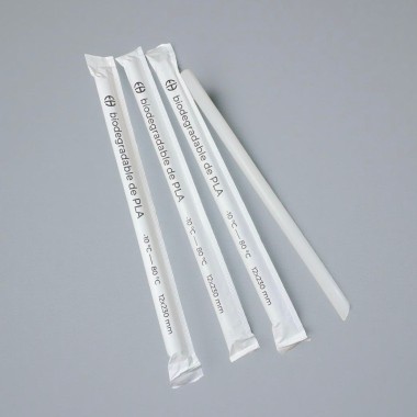Bombilla pla biodegradable  12x230mm 100 unids